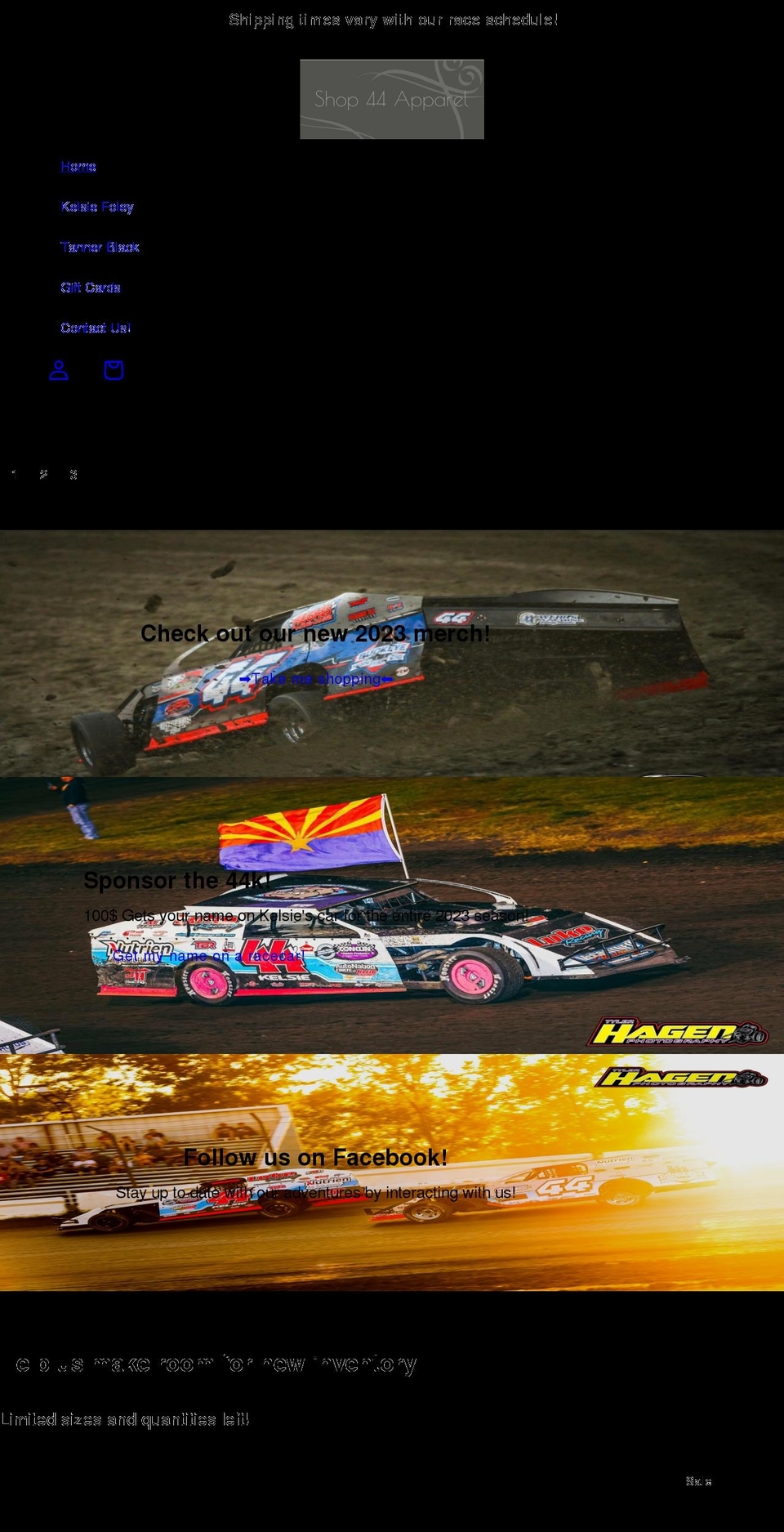 shop44apparel.com shopify website screenshot