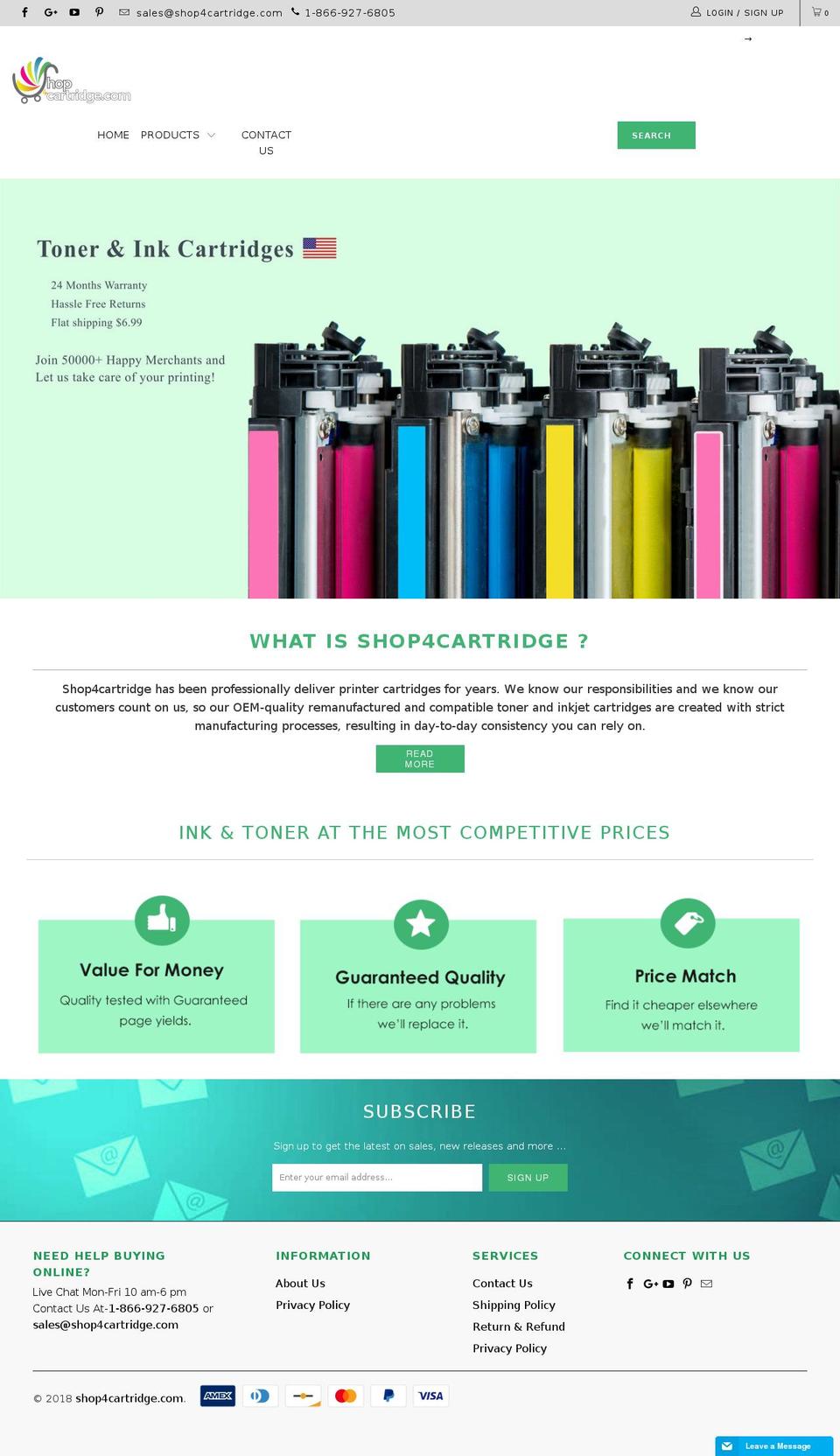 shop4cartridge.com — Shopify storefront screenshot
