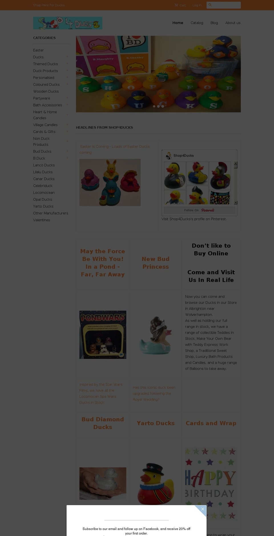 shop4ducks.com shopify website screenshot
