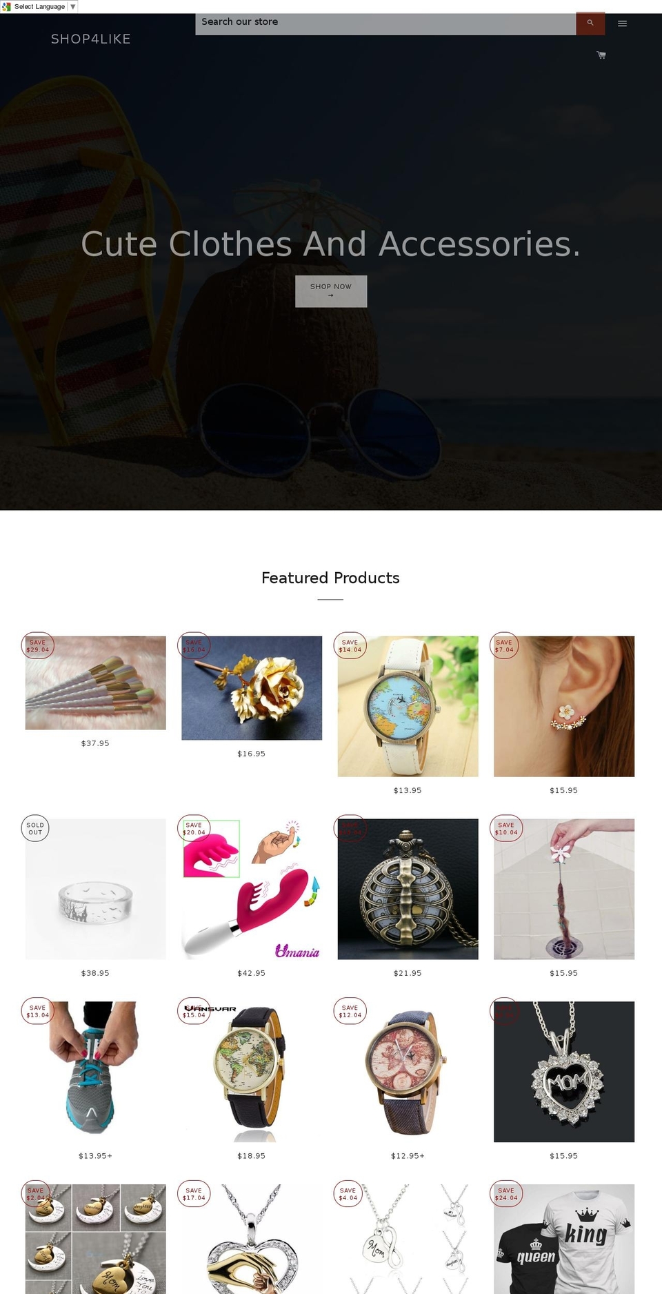 shop4like.com shopify website screenshot