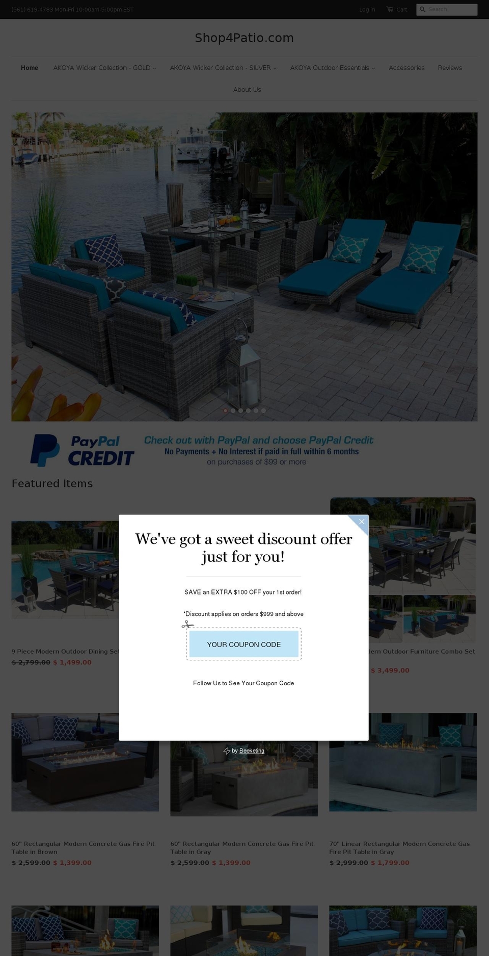 shop4patio.com shopify website screenshot
