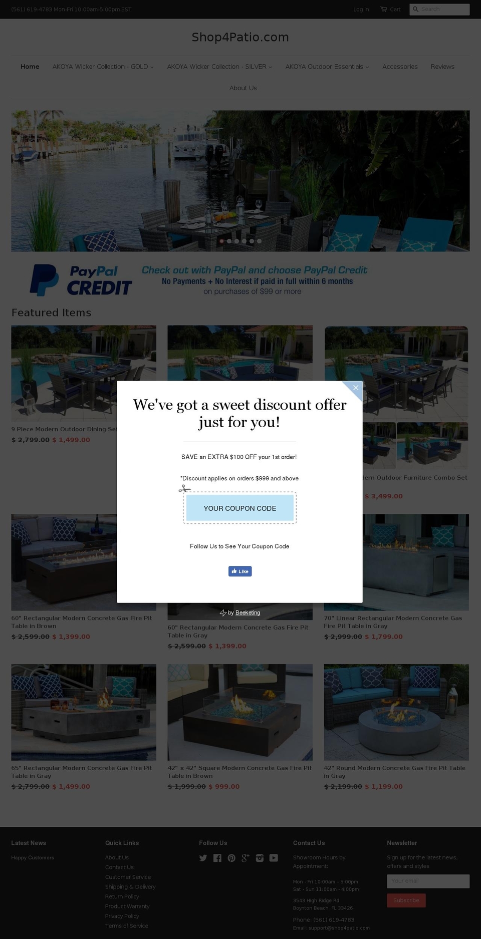 shop4patio.net shopify website screenshot