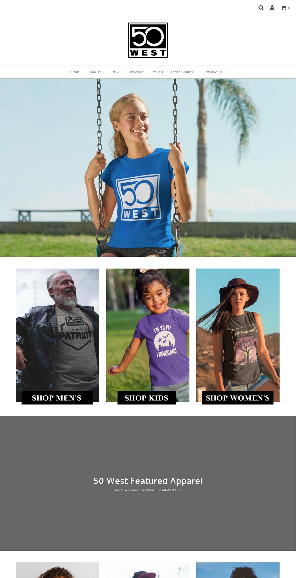 shop50west.com — Shopify storefront screenshot