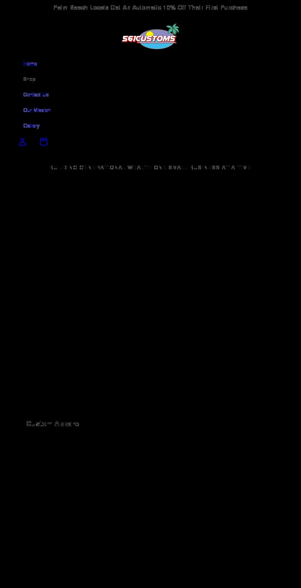 shop561customs.com shopify website screenshot