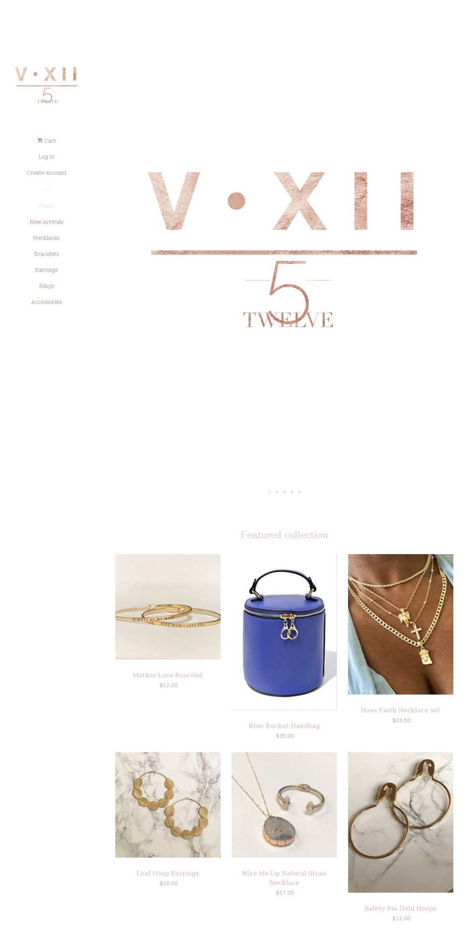 shop5twelve.com shopify website screenshot
