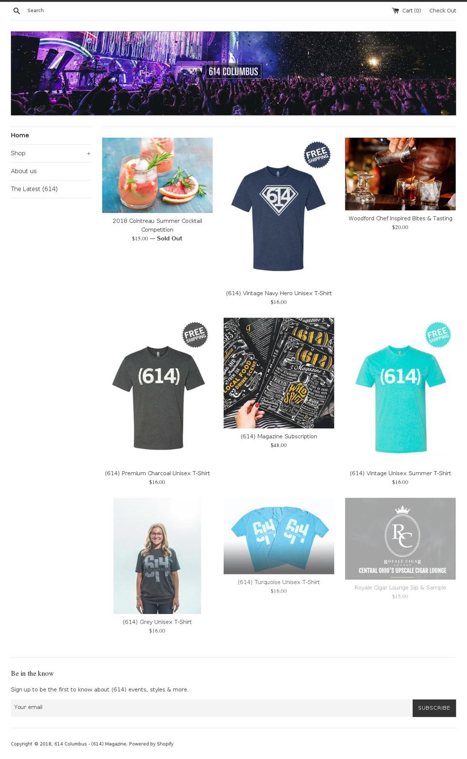 shop614.com — Shopify storefront screenshot
