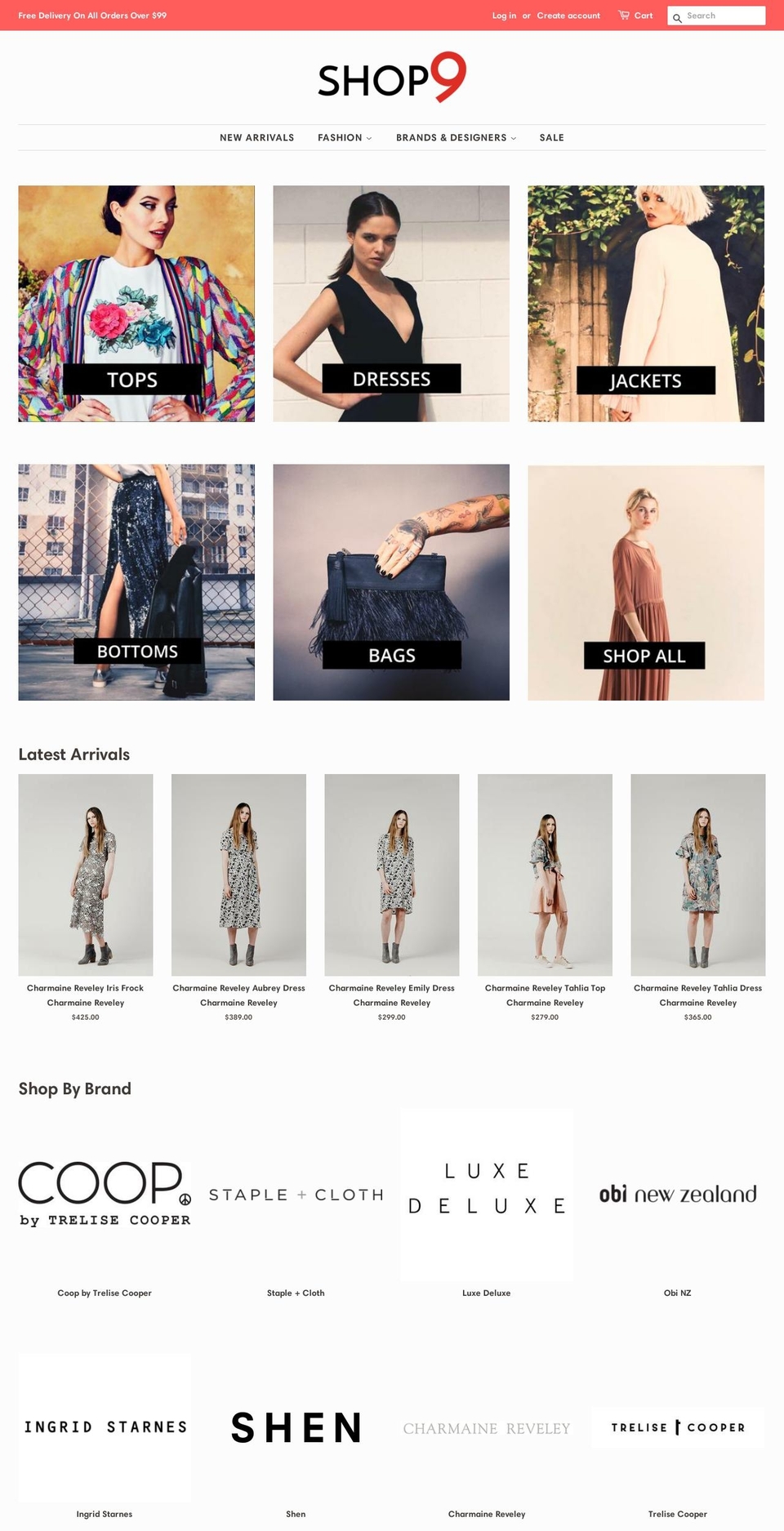 shop9.co.nz shopify website screenshot