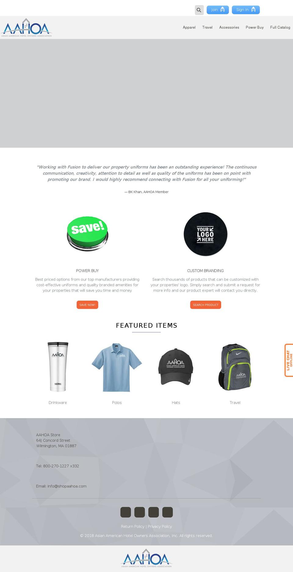 shopaahoa.com — Shopify storefront screenshot