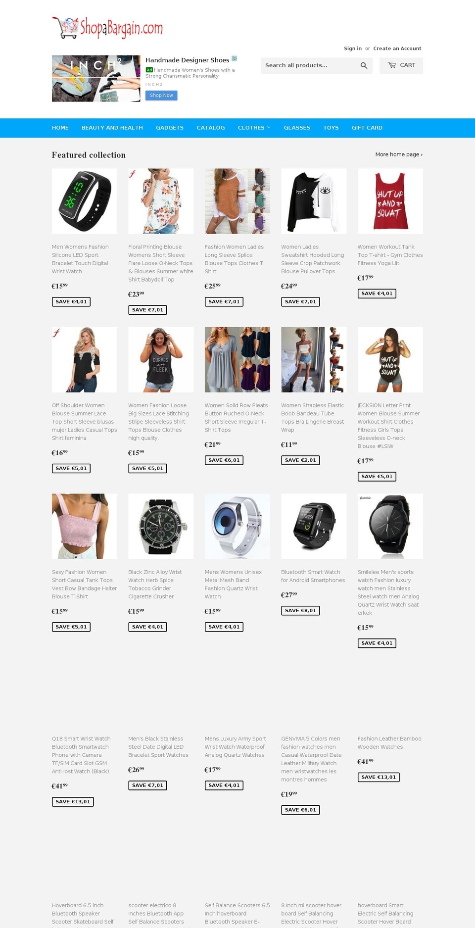 shopabargain.com shopify website screenshot