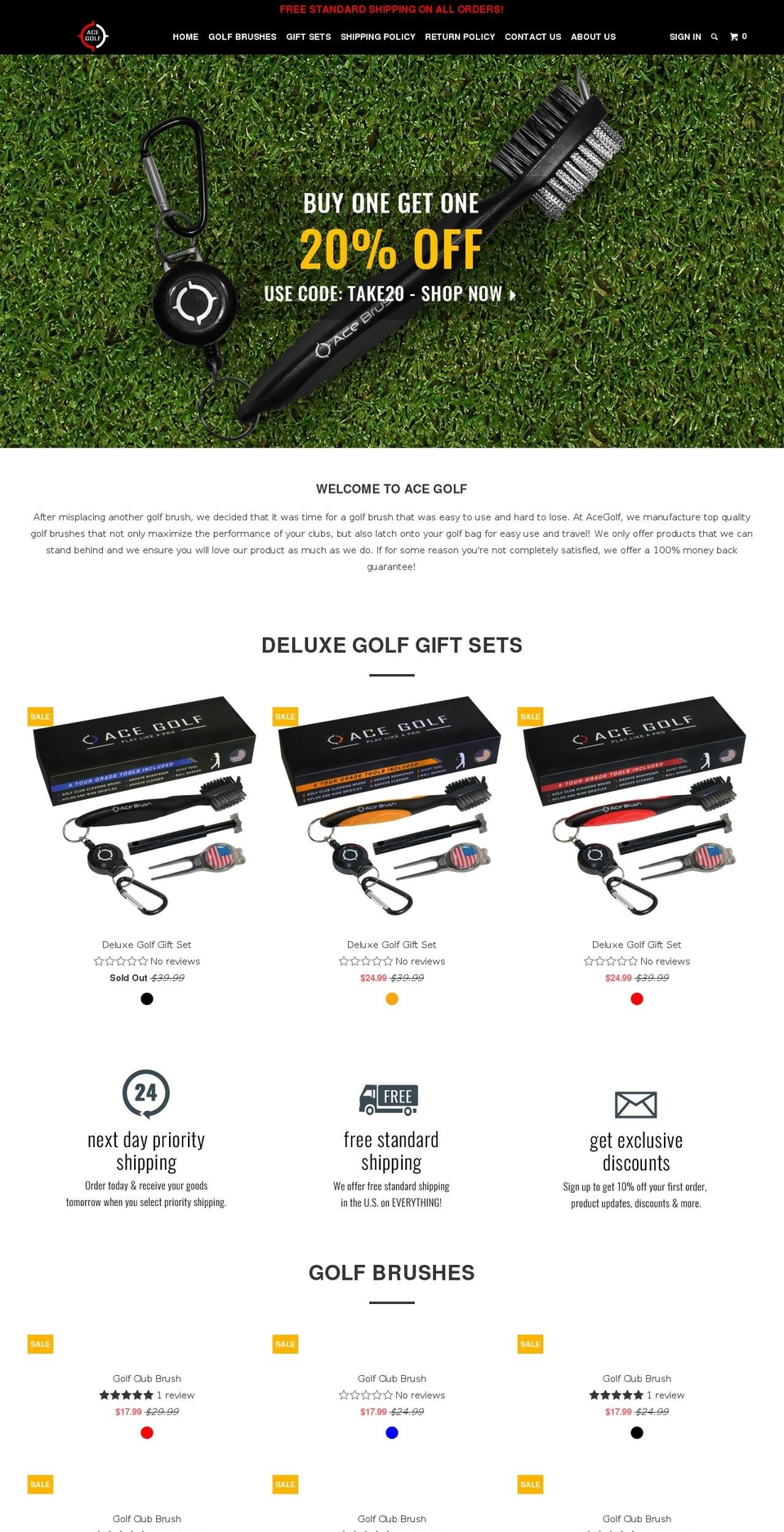 shopacegolf.com shopify website screenshot
