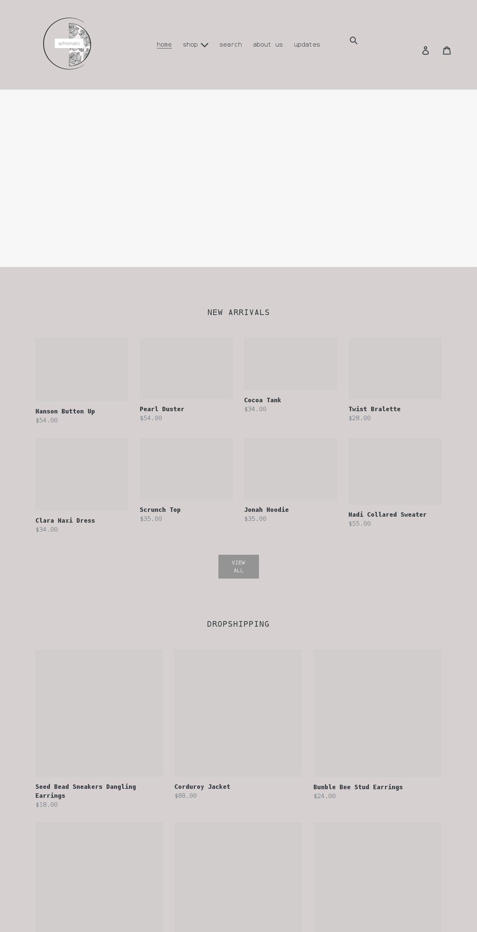 shopachromatic.com — Shopify storefront screenshot