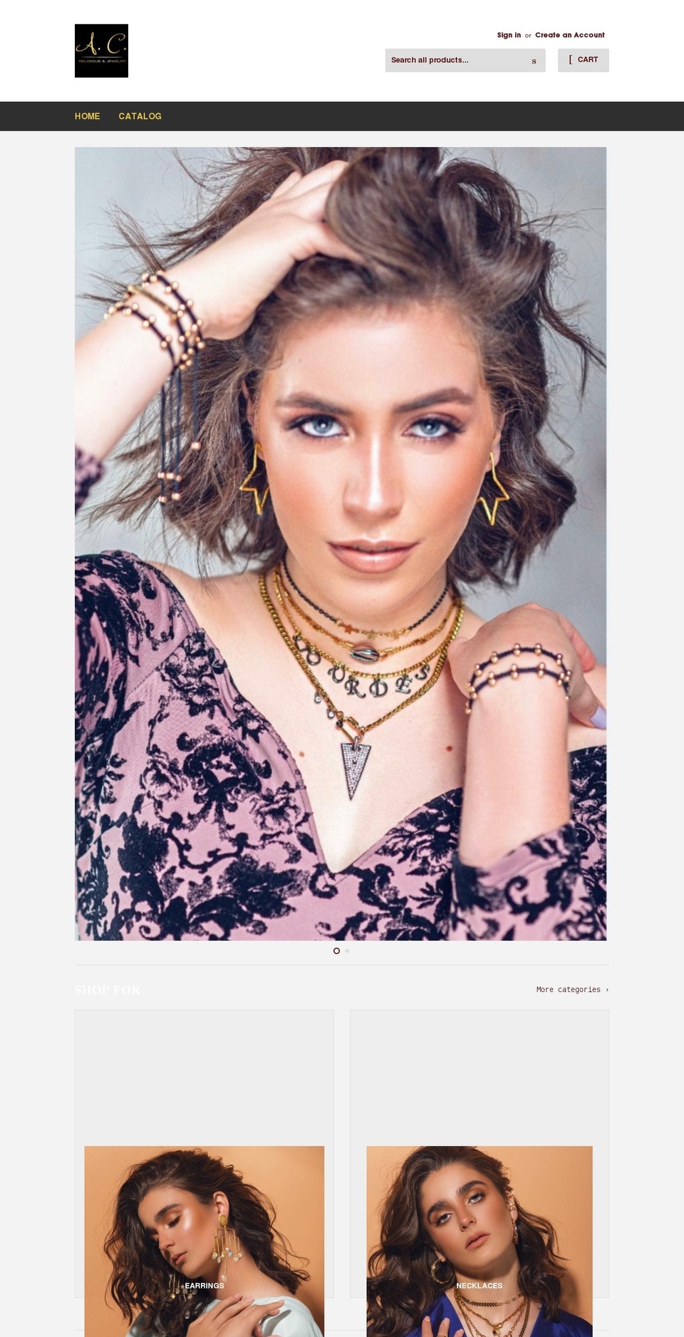 shopacjewelry.com shopify website screenshot