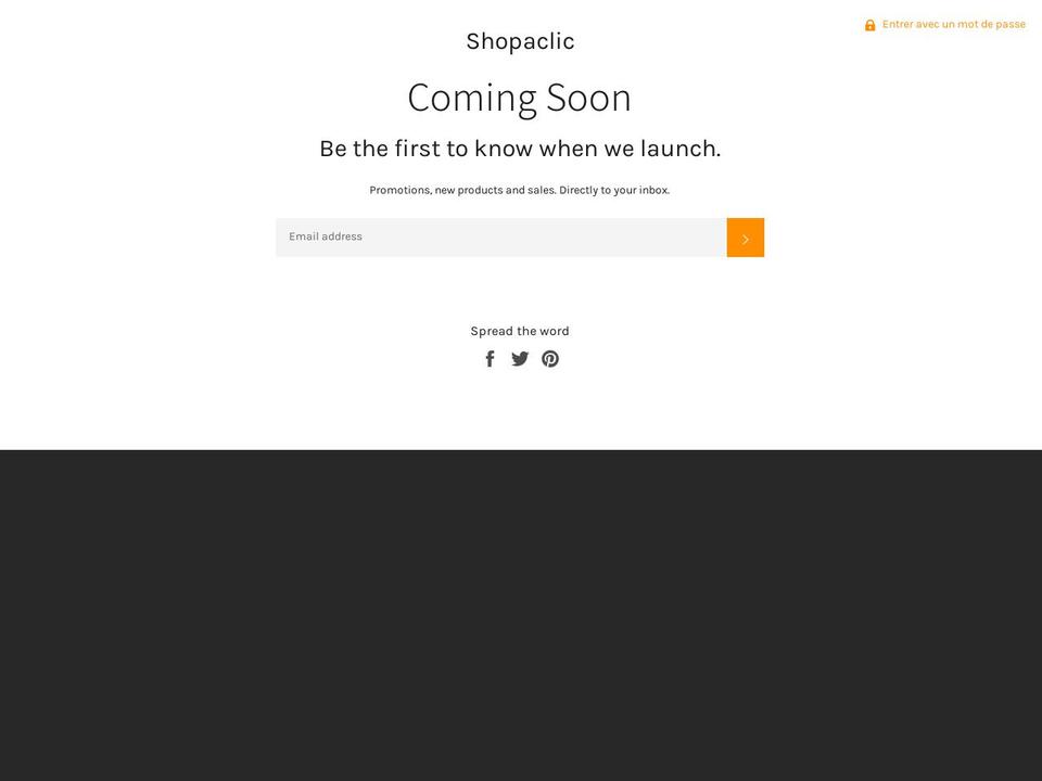 shopaclic.com — Shopify storefront screenshot