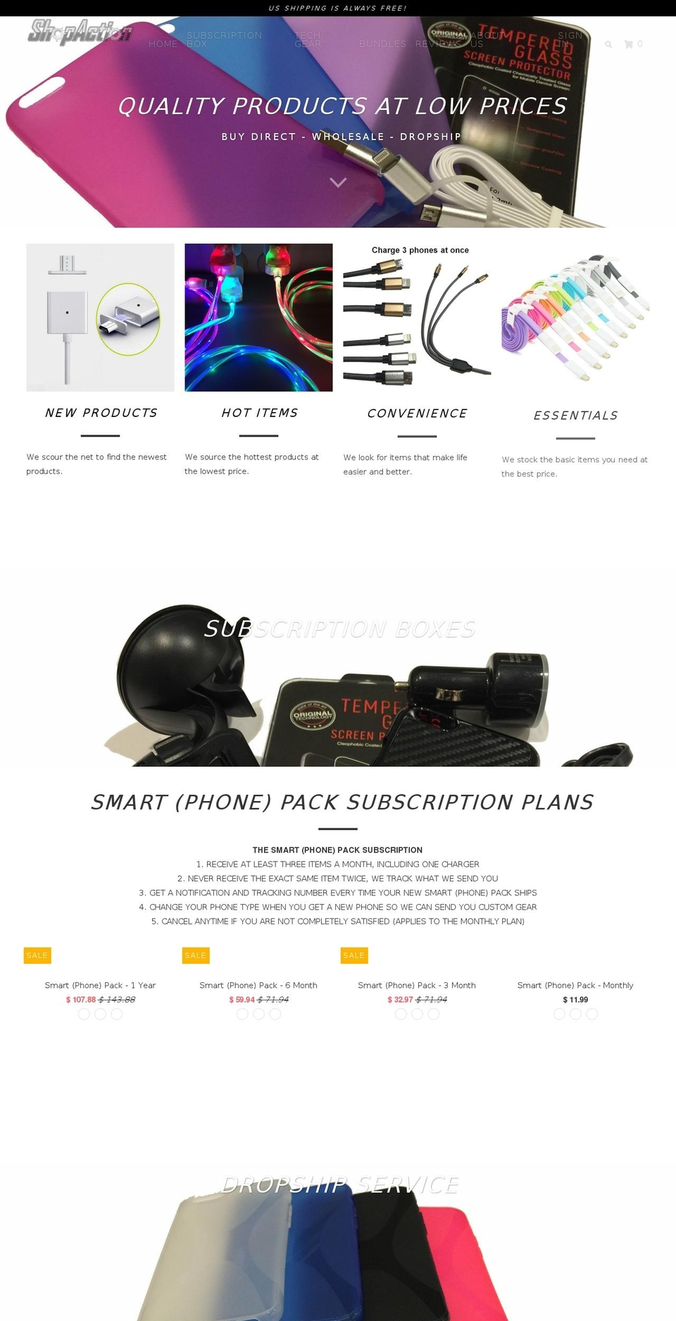 shopaction.com — Shopify storefront screenshot