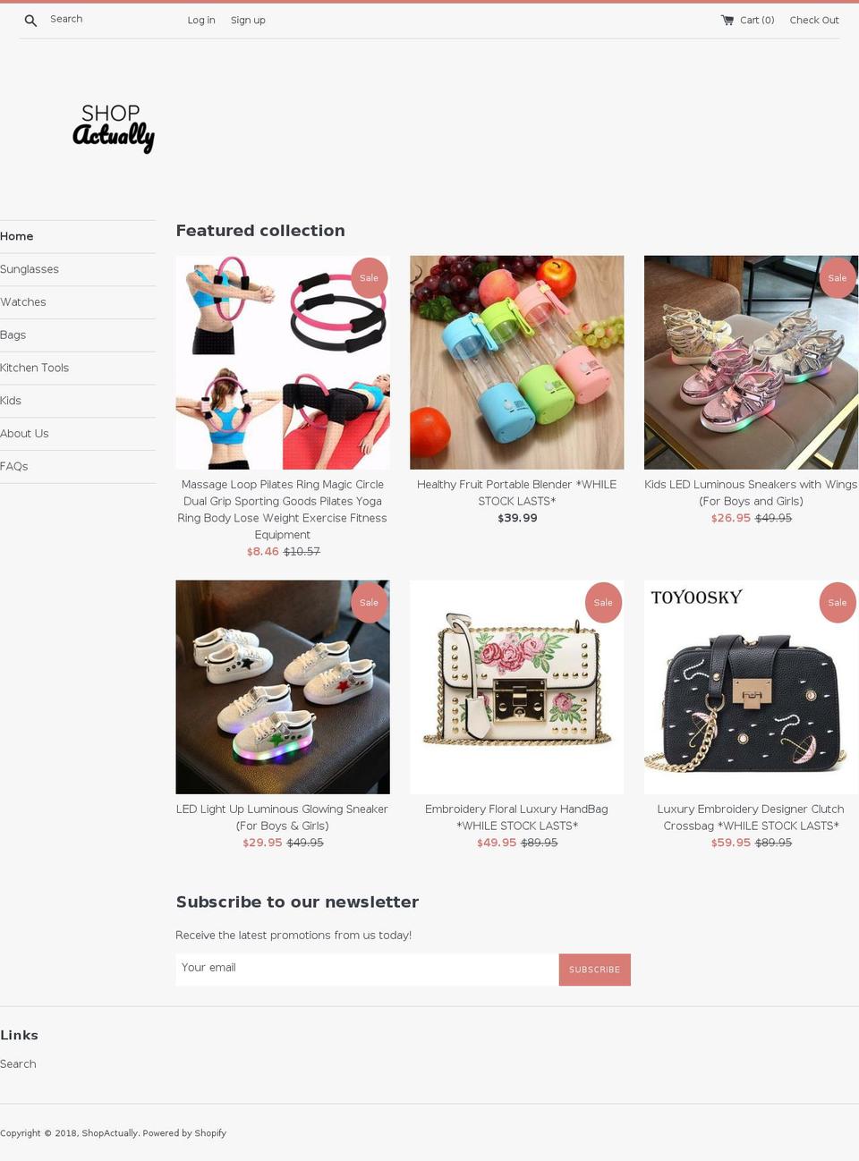 shopactually.com — Shopify storefront screenshot