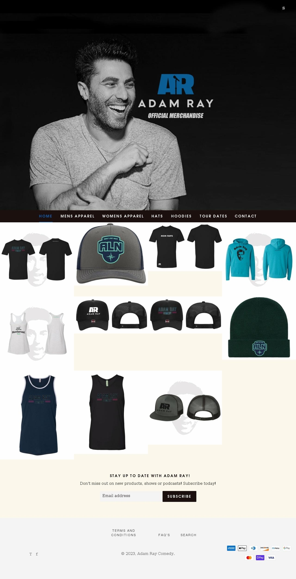 shopadamray.com shopify website screenshot