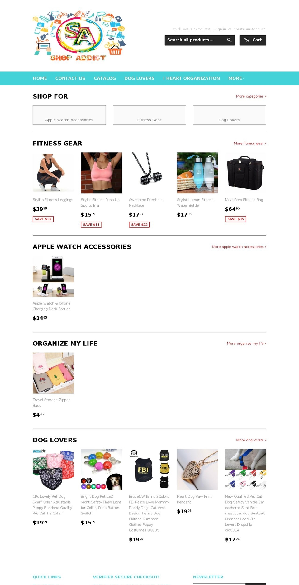 esademo Shopify theme site example shopaddictstore.com