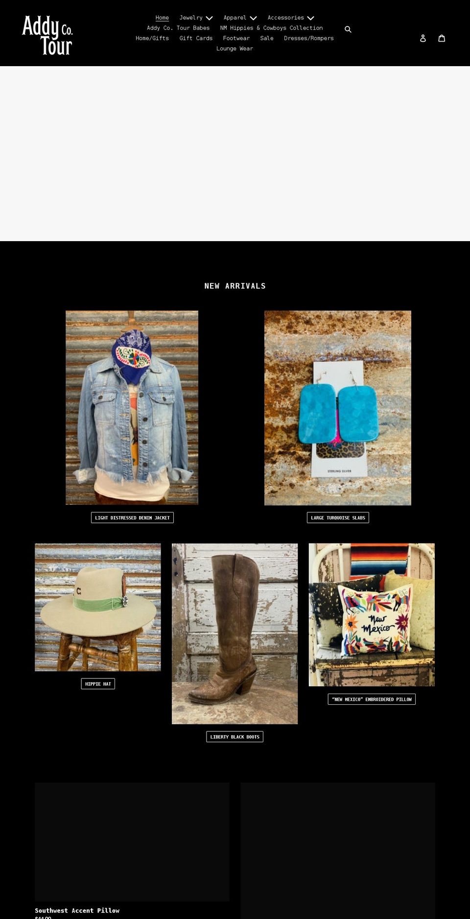 shopaddycotour.com shopify website screenshot