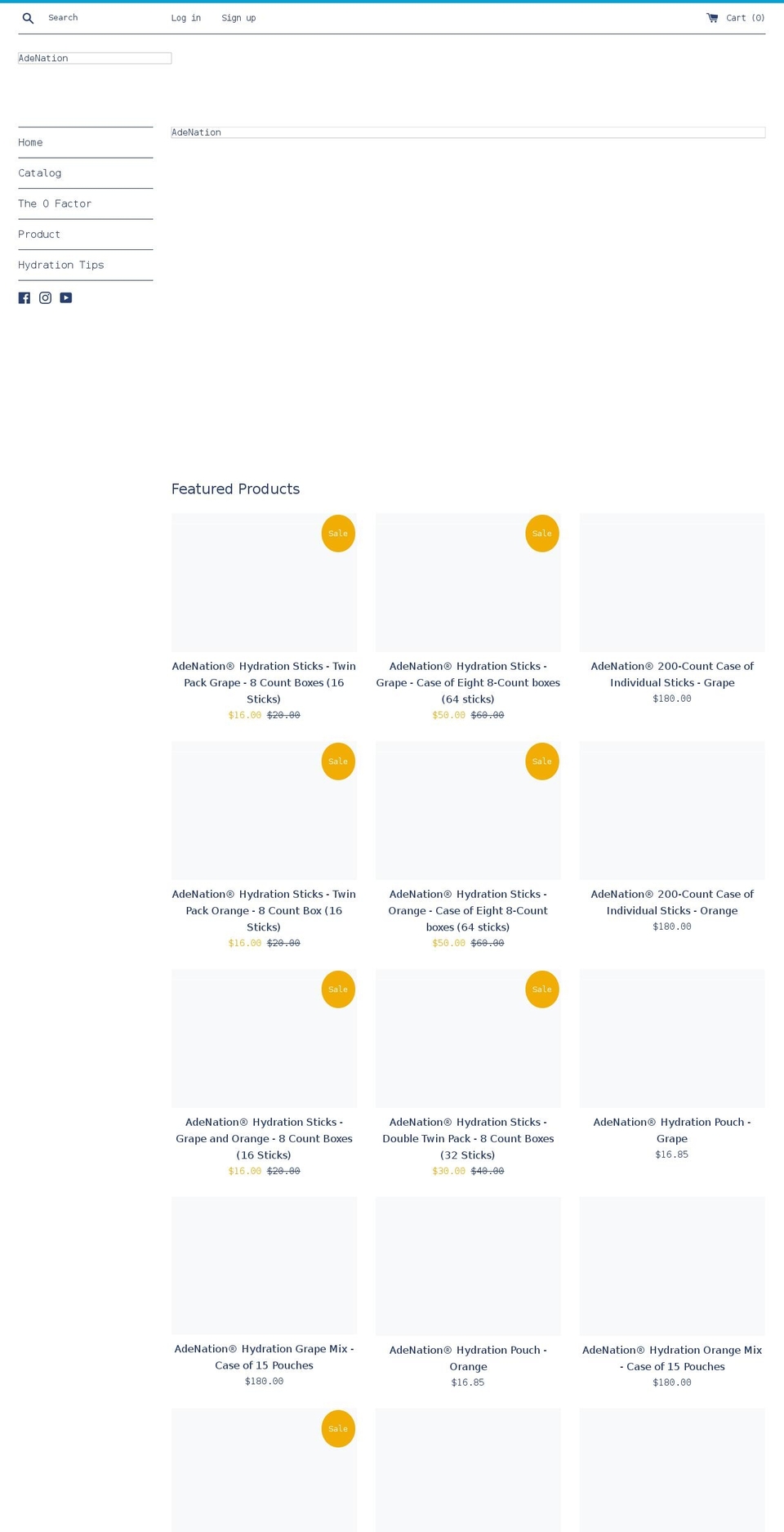 shopadenation.com shopify website screenshot