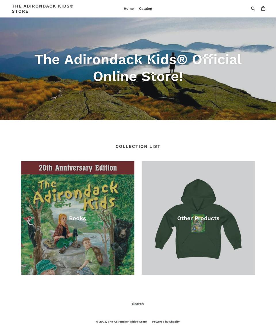shopadirondackkids.com — Shopify storefront screenshot