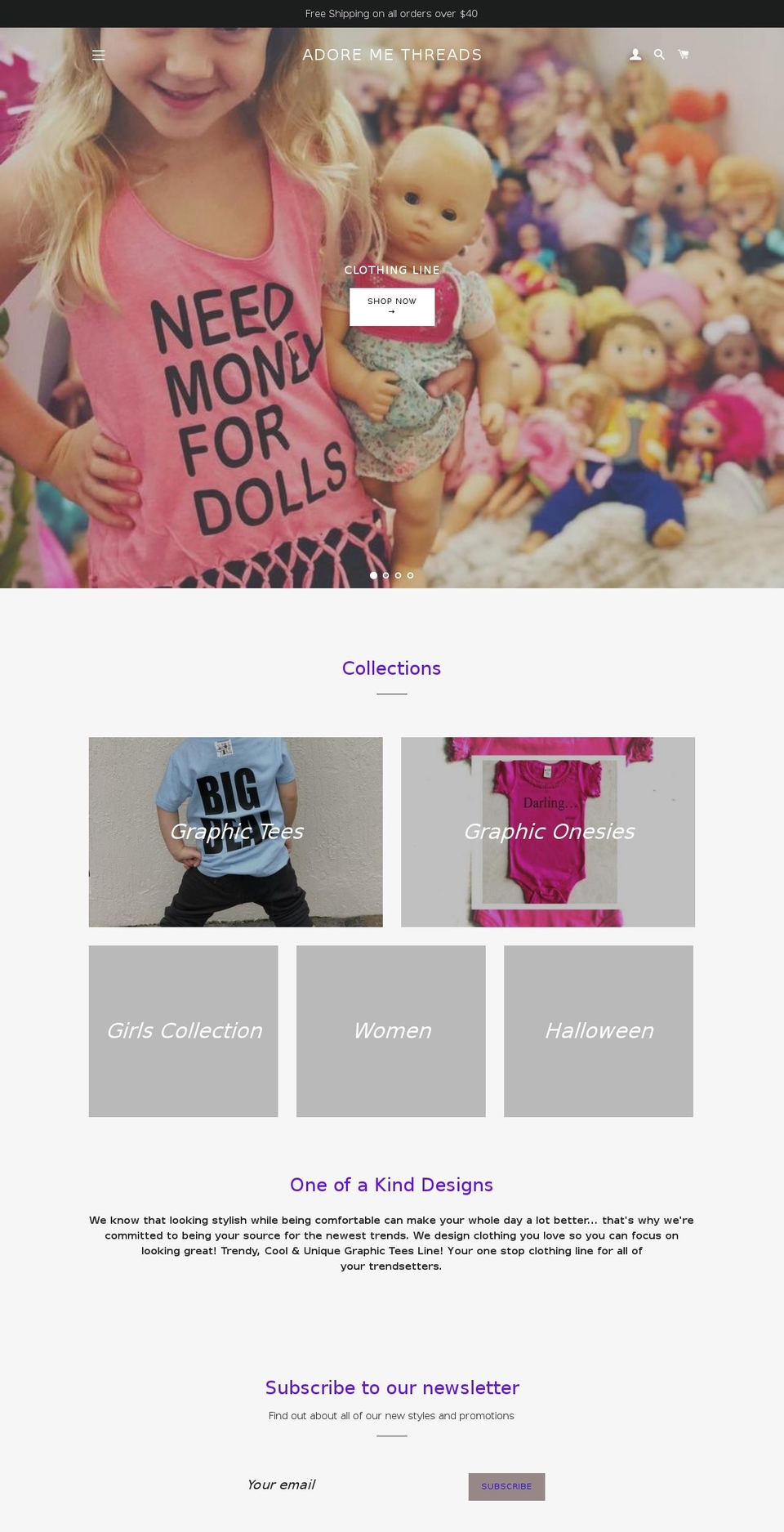 Pompom Shopify theme site example shopadoreme.com