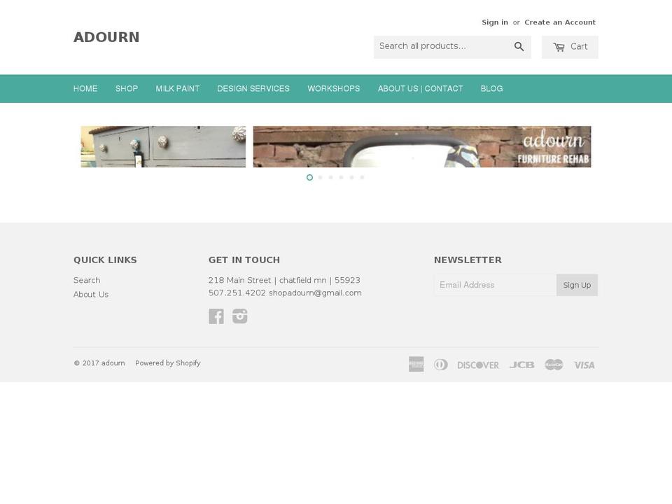shopadourn.com shopify website screenshot