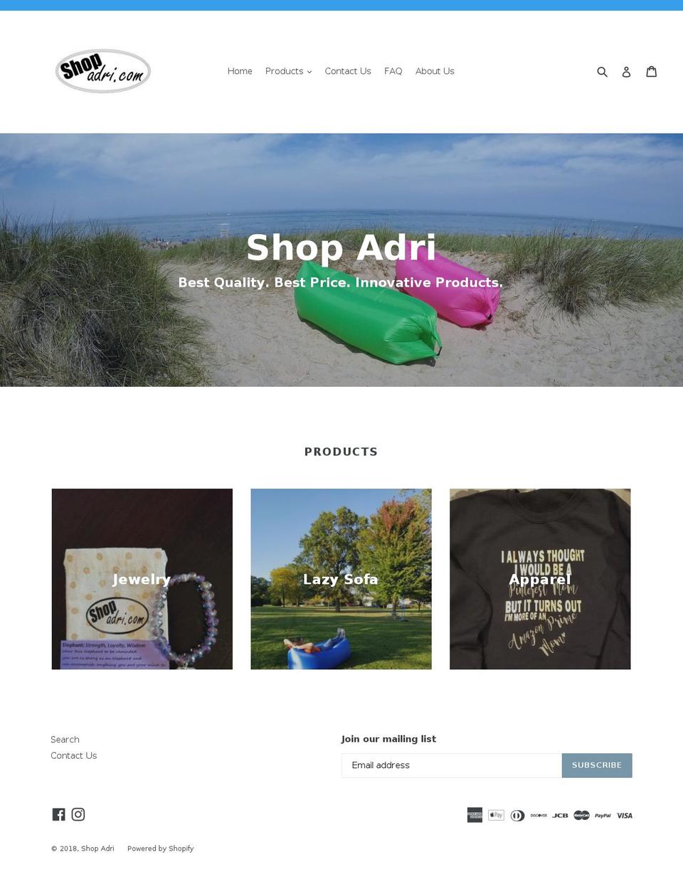 shopadri.com — Shopify storefront screenshot
