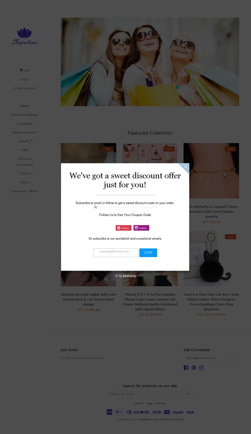 shopafina.com — Shopify storefront screenshot