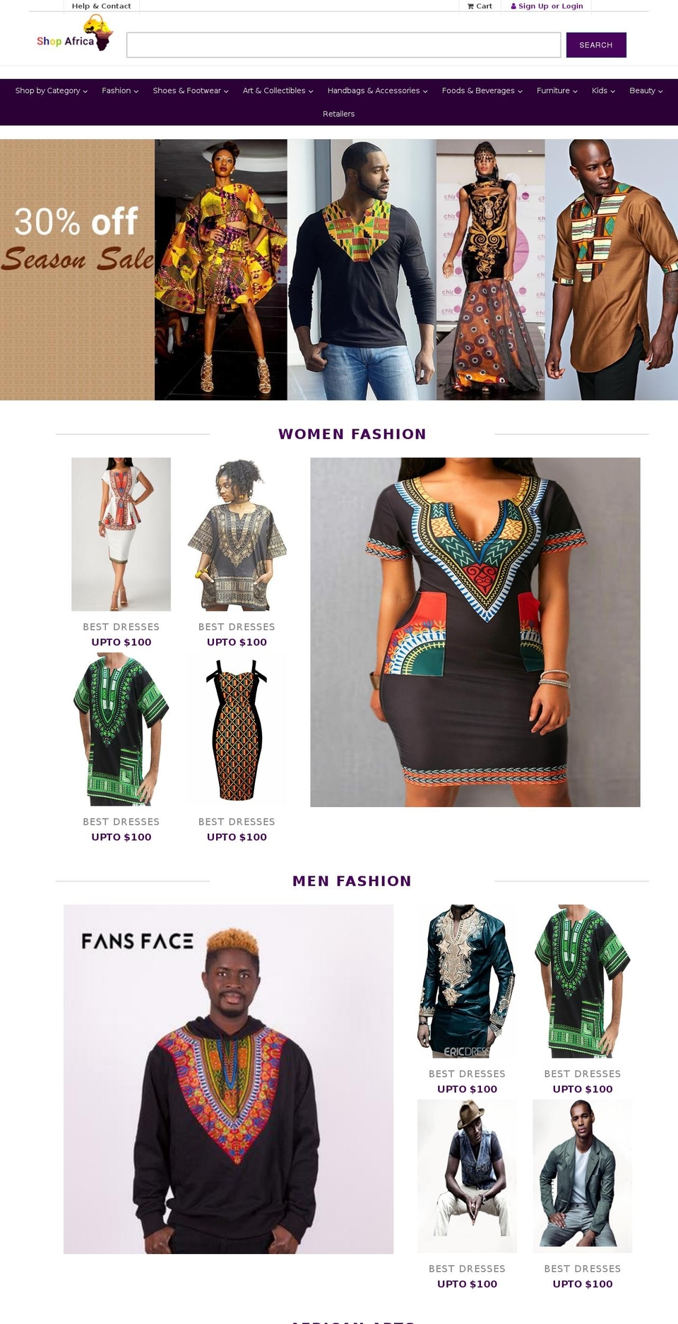 shopafrica.biz shopify website screenshot