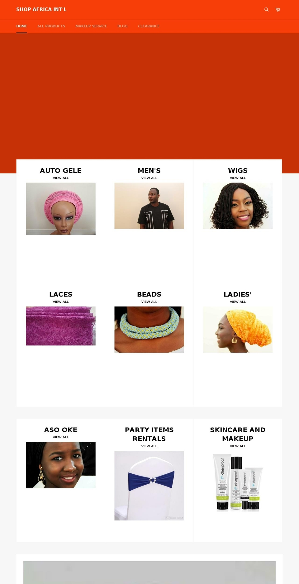 shopafricaint.com — Shopify storefront screenshot