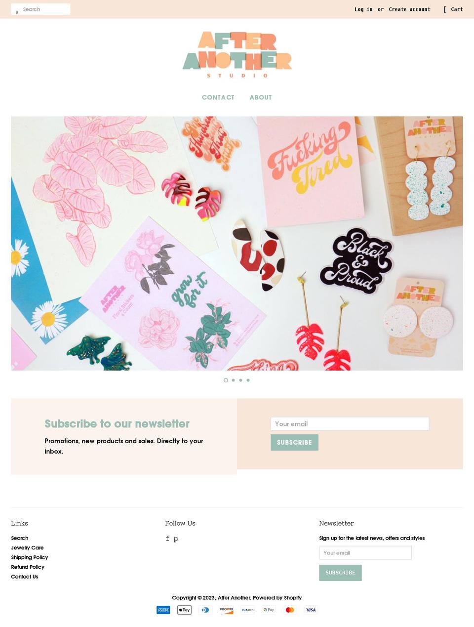 shopafteranother.com shopify website screenshot