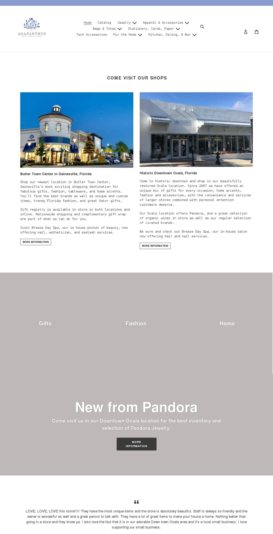 shopagapanthus.com shopify website screenshot