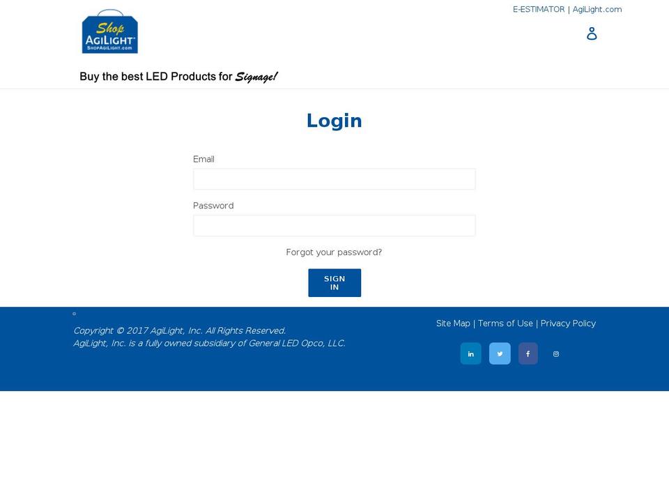 shopagilight.com — Shopify storefront screenshot