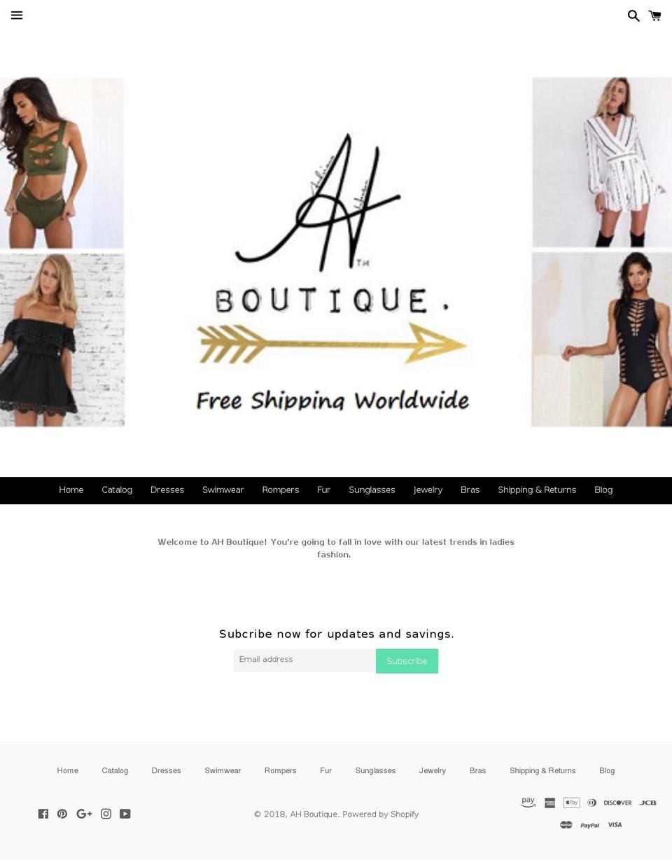 shopahboutique.com — Shopify storefront screenshot