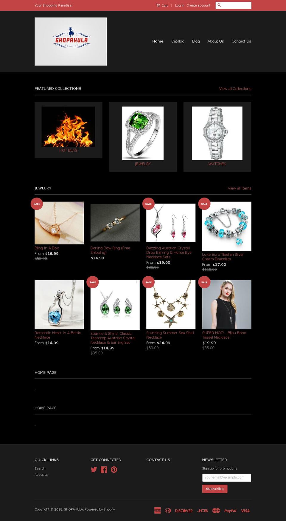 shopahula.com — Shopify storefront screenshot