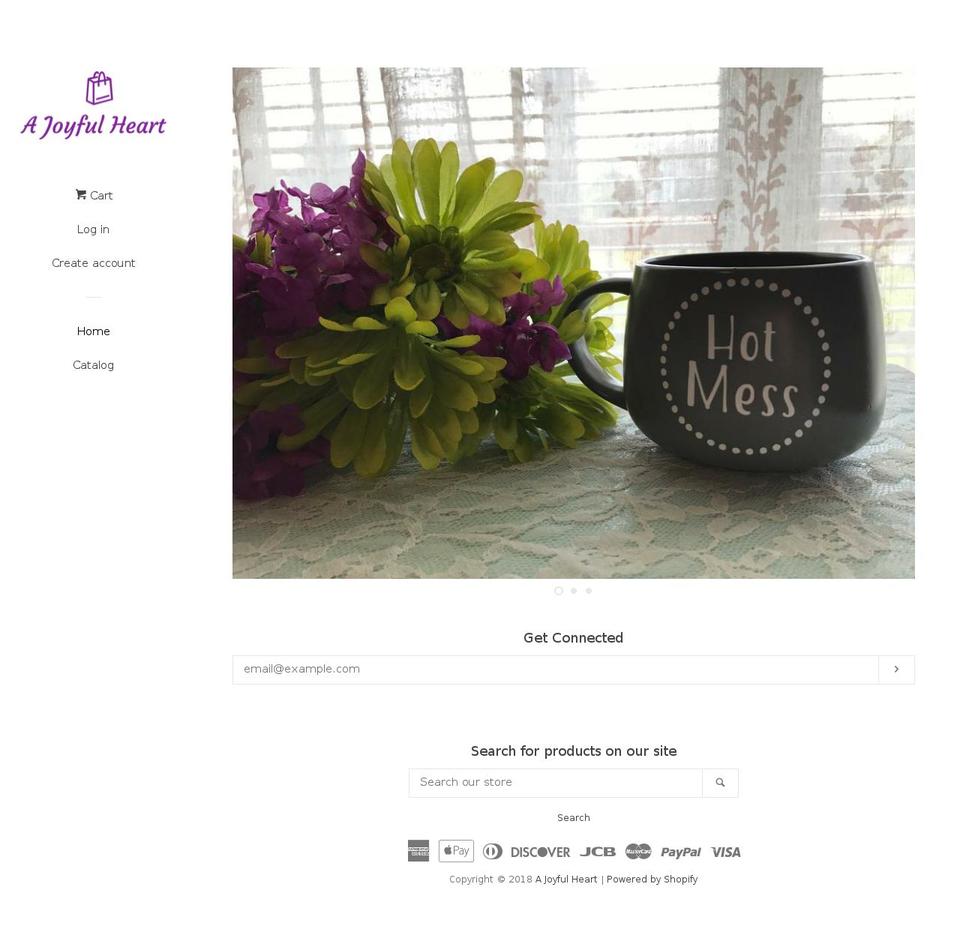 shopajoyfulheart.com — Shopify storefront screenshot