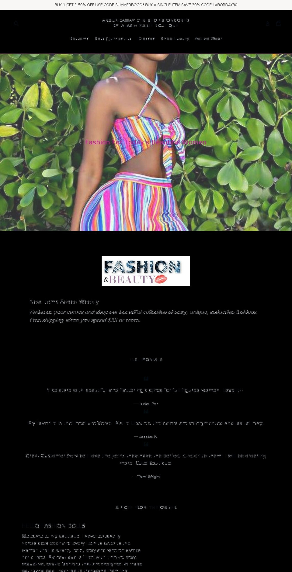 shopalasiamarie.com — Shopify storefront screenshot