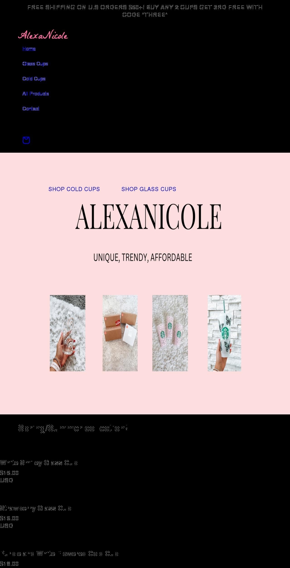 shopalexanicole.com — Shopify storefront screenshot