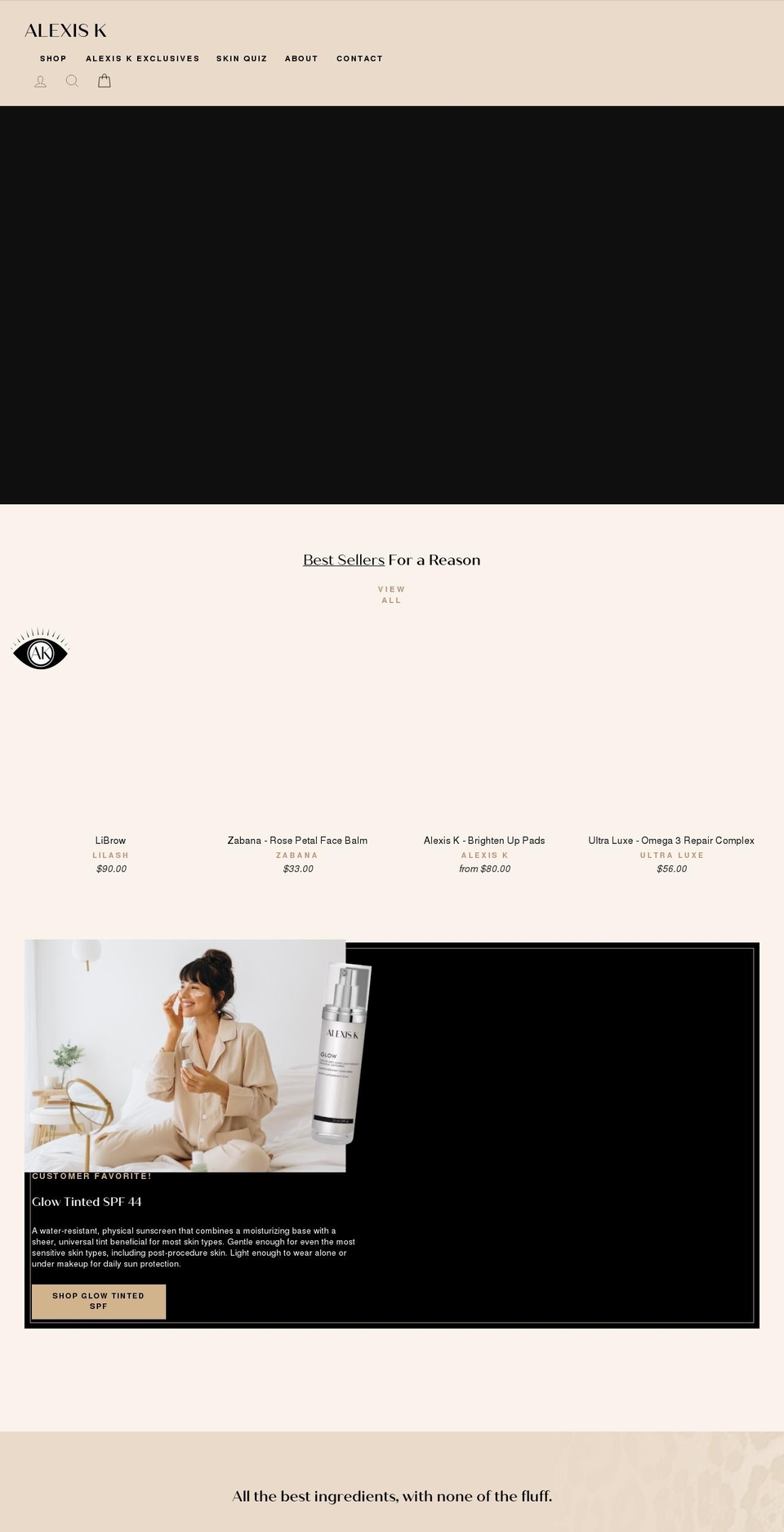 Alexis Shopify theme site example shopalexiskbeauty.com