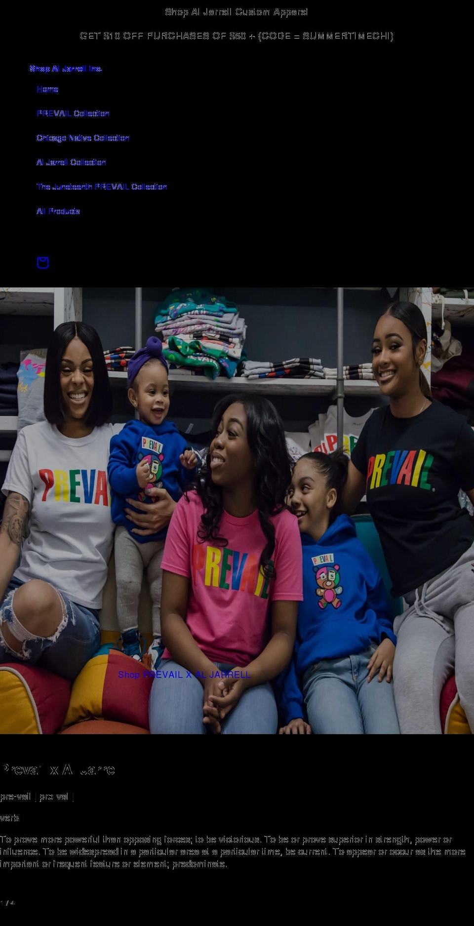 shopaljarrell.com shopify website screenshot