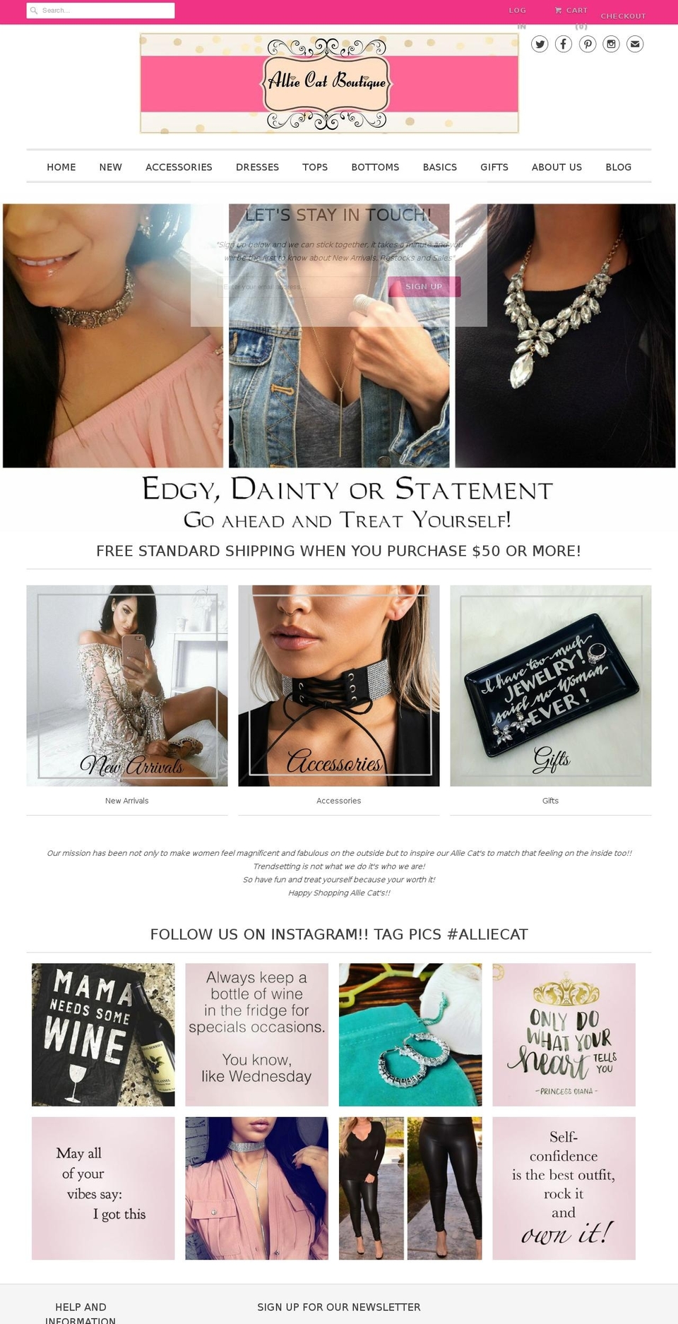 shopalliecat.com — Shopify storefront screenshot