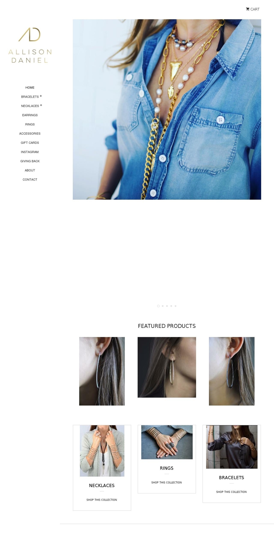 shopallisondaniel.com shopify website screenshot