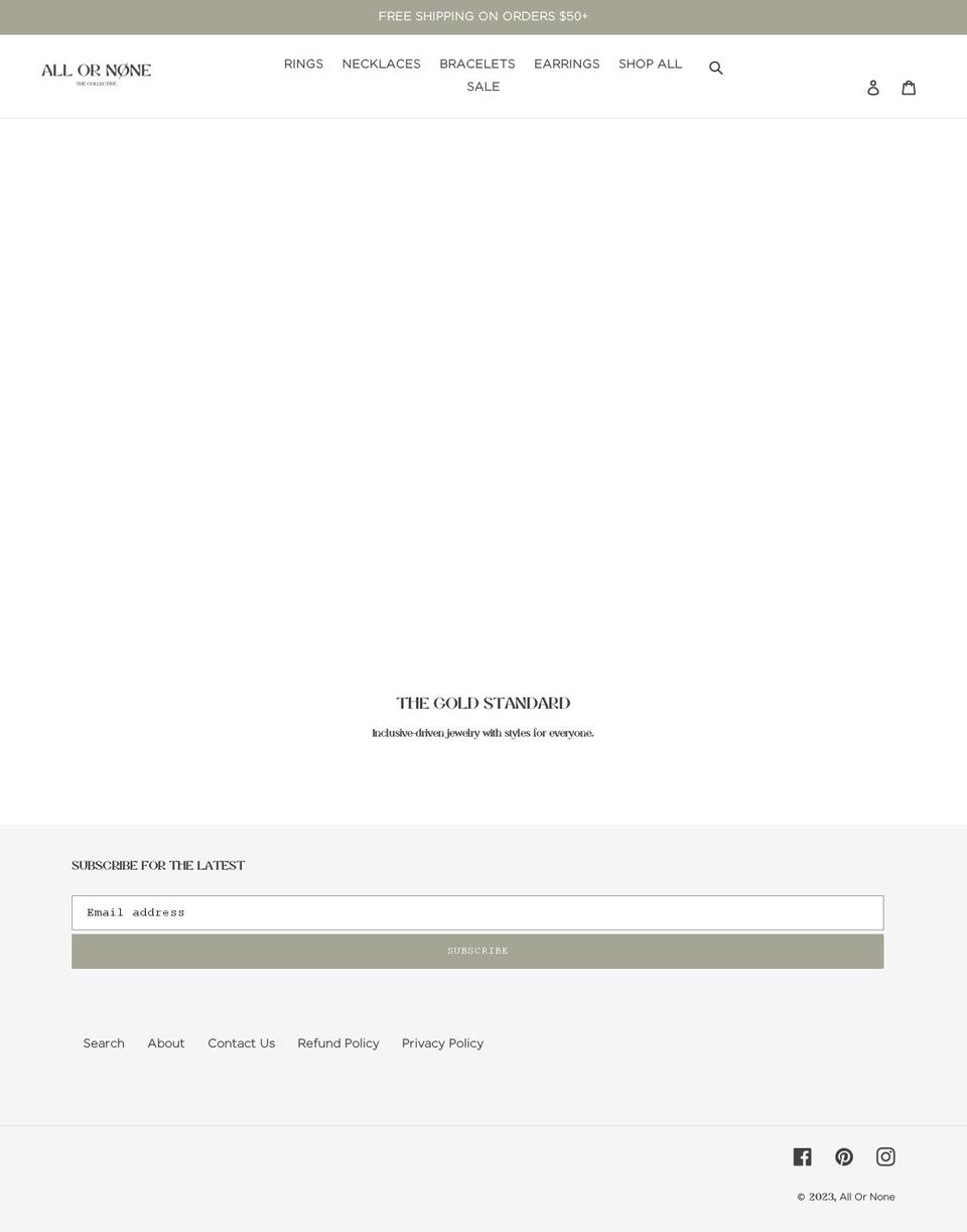 shopallornone.com shopify website screenshot