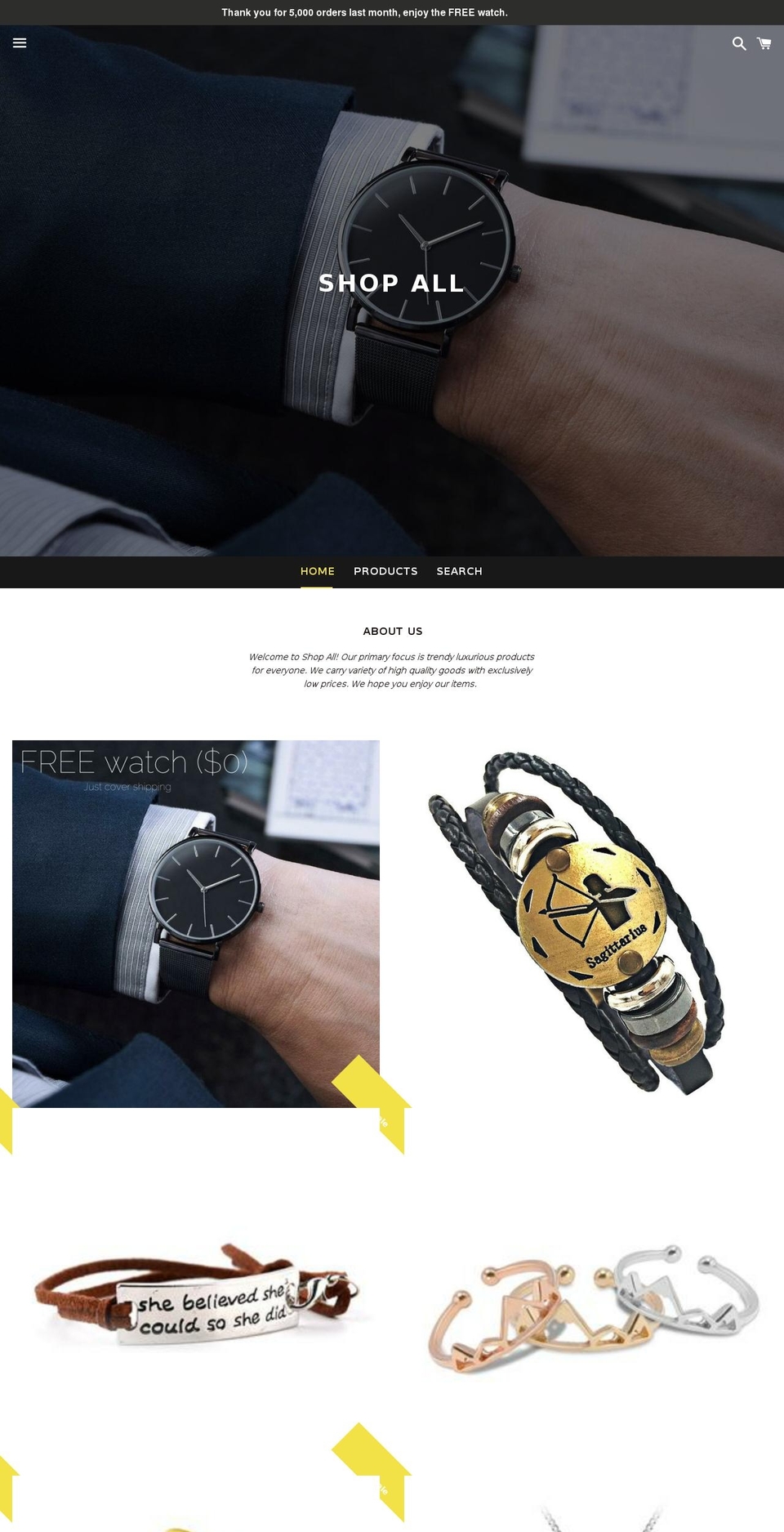 shopallshop.com — Shopify storefront screenshot
