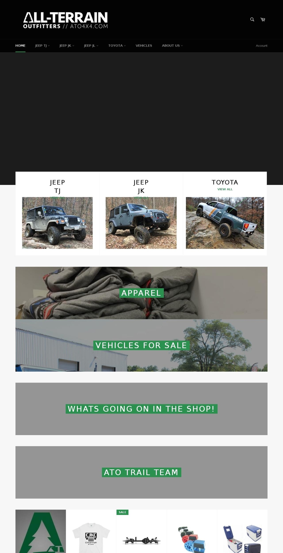 shopallterrain.com shopify website screenshot