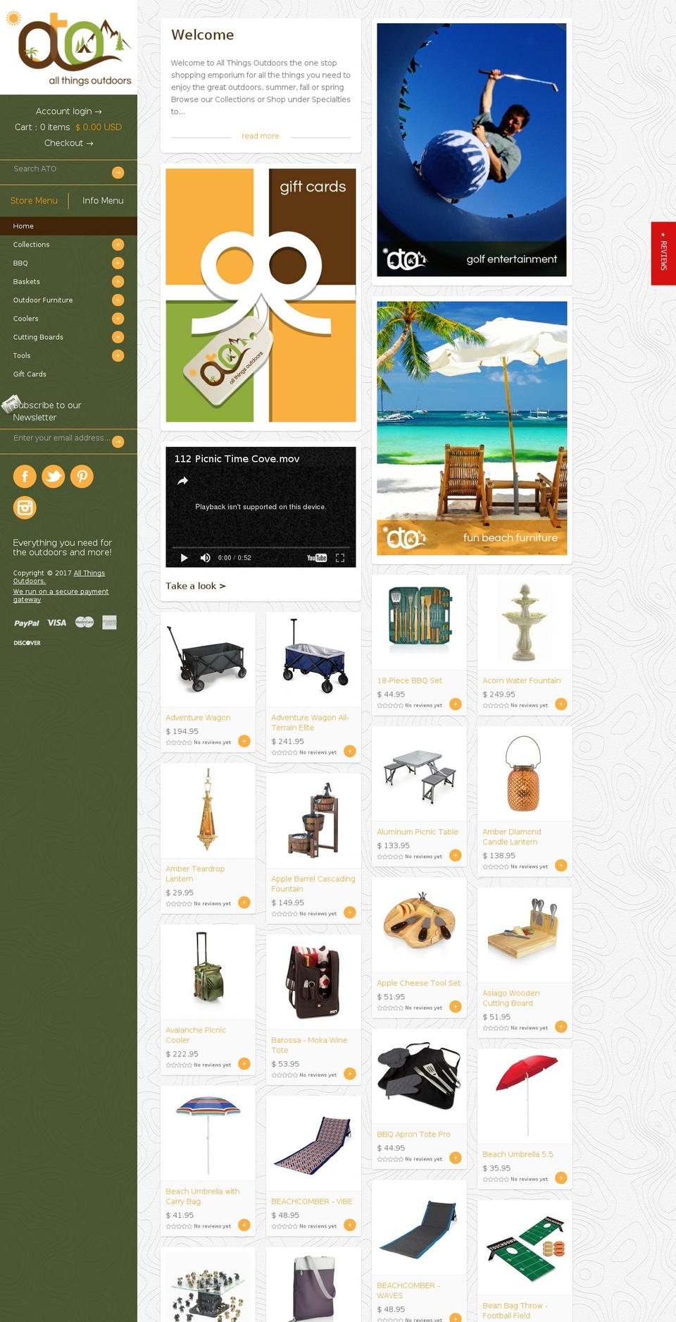 shopallthingsoutdoors.com shopify website screenshot