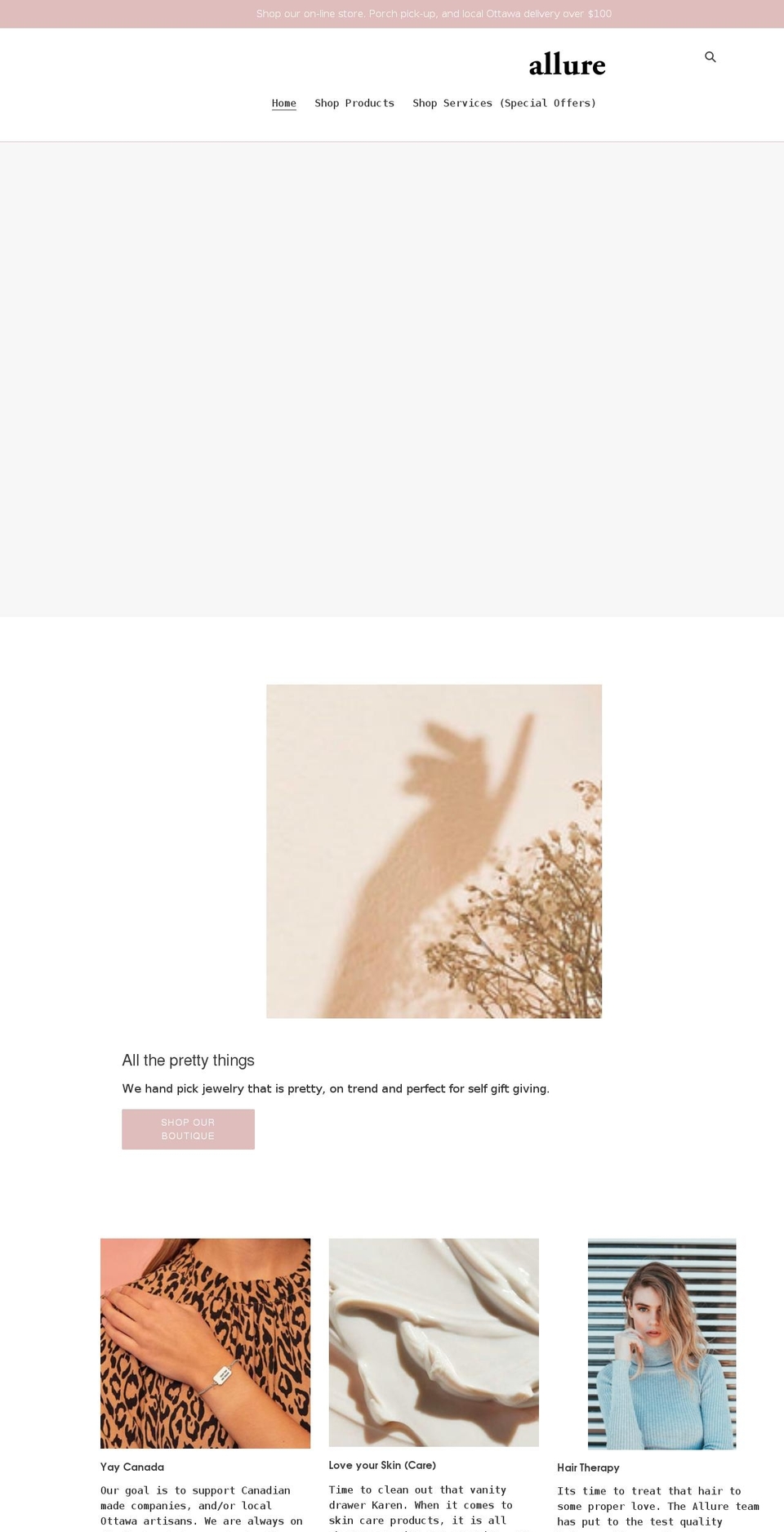 shopallure-online.com shopify website screenshot