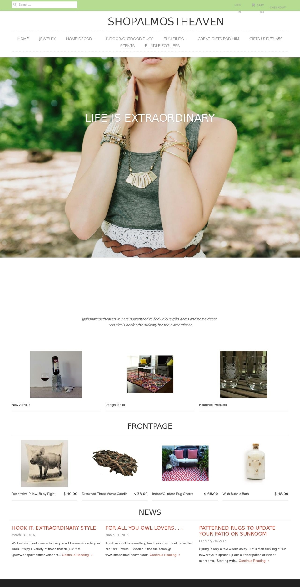 shopalmostheaven.com shopify website screenshot