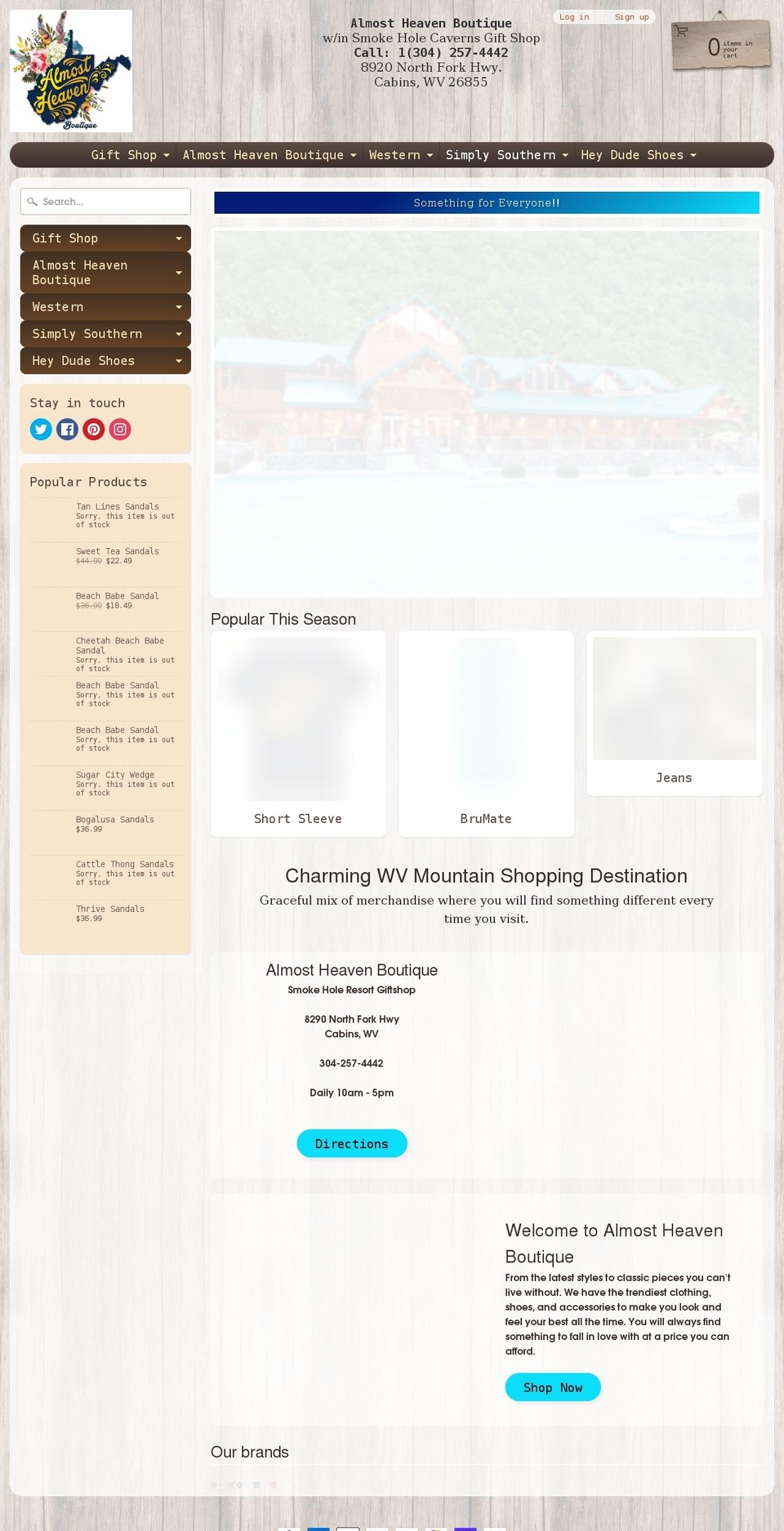 shopalmostheavenboutique.com shopify website screenshot
