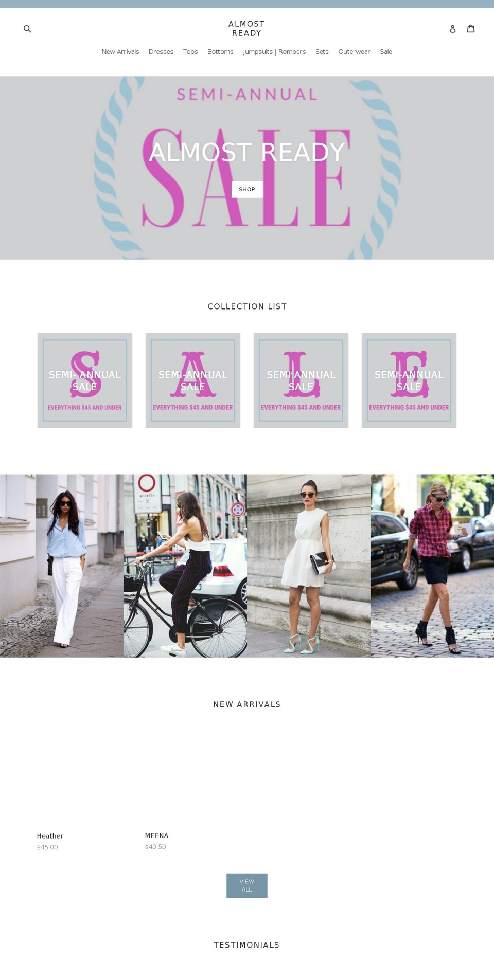 shopalmostready.com — Shopify storefront screenshot